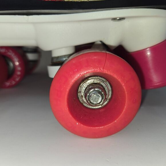 Pacer Girls' Roller Skates ZTX SR Series Pink White Leather Youth Size 3 VG - Picture 10 of 16